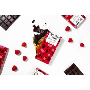 Raspberry Dark Chocolate Bar By One More Cocoa