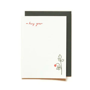 Raspberry Letterpress Notecard Set (9) By Homework