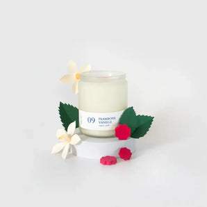 Raspberry + Vanilla 8oz Soy Candle By Flambette