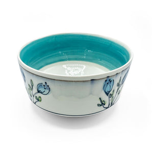 RdC- Mid-Modern Bowl - Blue Floral By Rachel de Condé