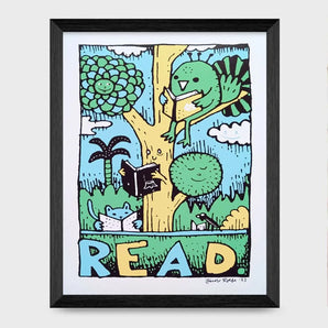 READ 8.5x11 Print (various colours) By Floating World Studio