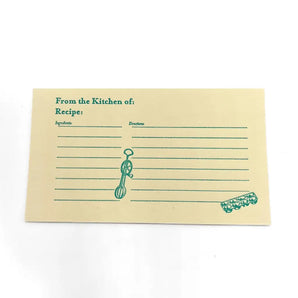Recipe Letterpress Notecards (12 pack) By Inkwell Originals