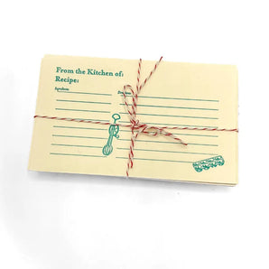 Recipe Letterpress Notecards (12 pack) By Inkwell Originals