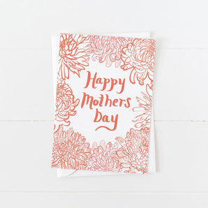 Red Outlined Floral Mother’s Day Card By Briana Corr Scott