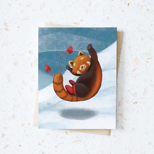 Red Panda Snow Card By Hop & Flop
