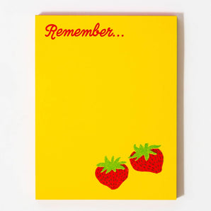 Remember Strawberry Notepad By Bromstad Printing Co.