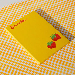 Remember Strawberry Notepad By Bromstad Printing Co.