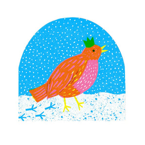 Robin Snow Globe Card By The Printed Peanut