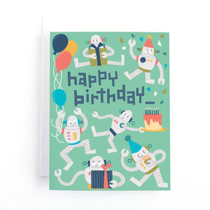 Robot Birthday Card By Pedaller Designs