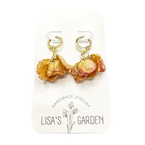 Rose Petals Resin Hoop Earrings By Lisa’s Garden