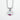 Round Abstract Blue/Pink/Burgundy Handpainted Glass Pendant