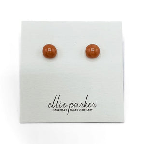 SALE - Round Glass Stud Earrings (various colours) By Ellie