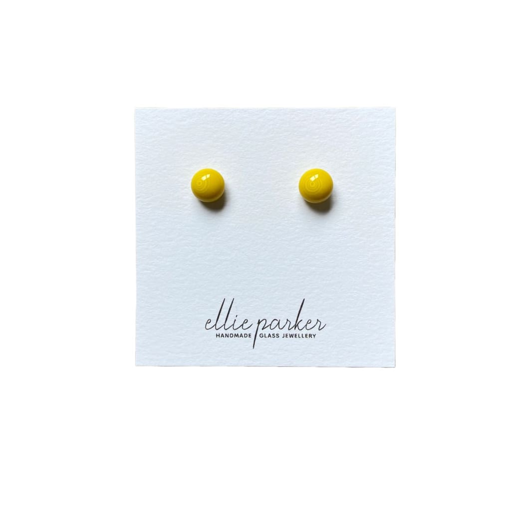 Round Glass Stud Earrings (various colours) By Ellie Parker