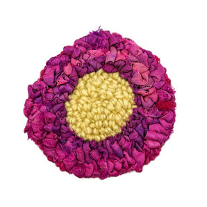Rug Hooked Floral Pin (various designs) By Lucille Evans
