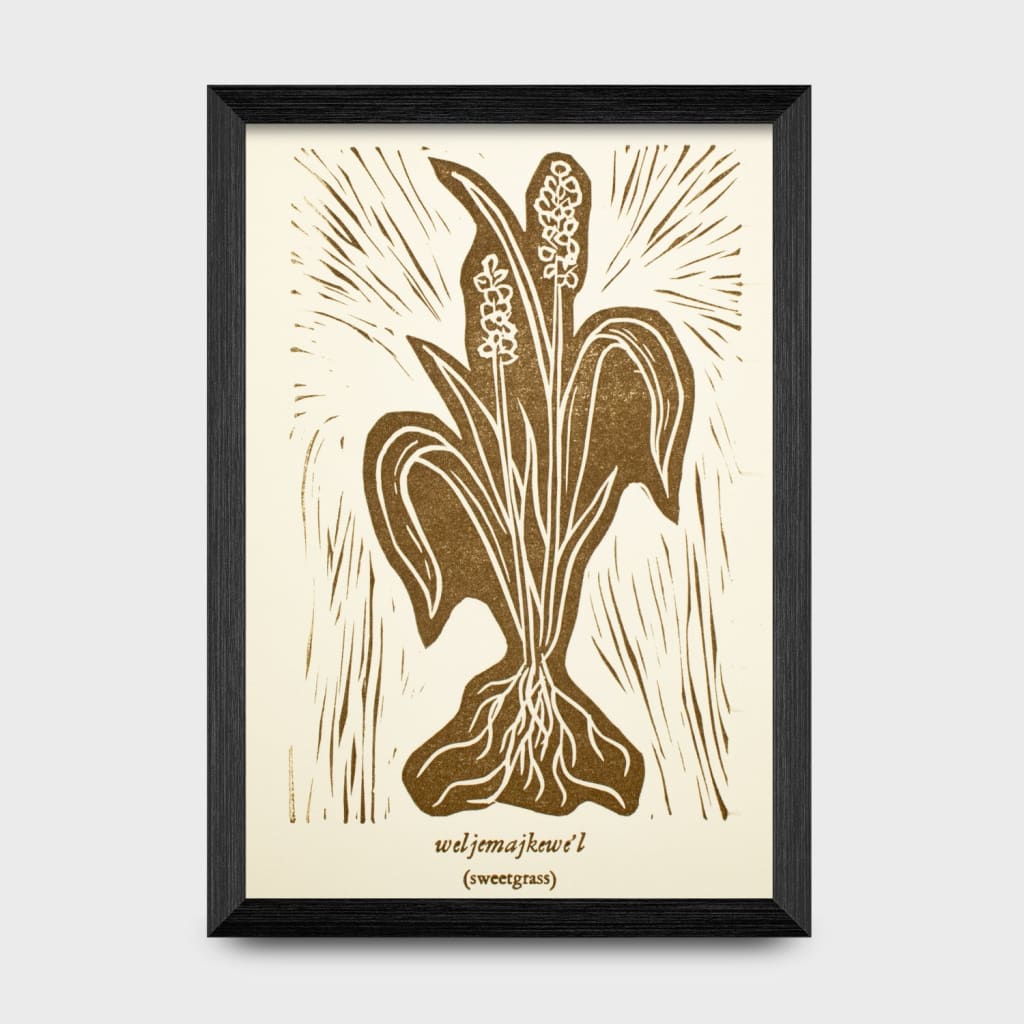 Sacred Medicine Series - Sweetgrass 5x7 Print By Odyssean