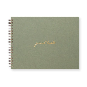Sage Green Gold Foil Script Guest Book By Ruff House Print
