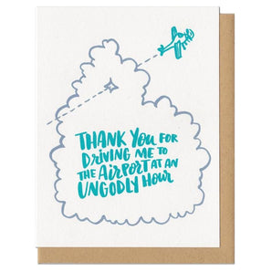 SALE - Airport Thanks Card By Frog & Toad Press
