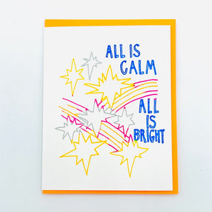 All Is Calm + Bright Card By Cosmic Peace Studio