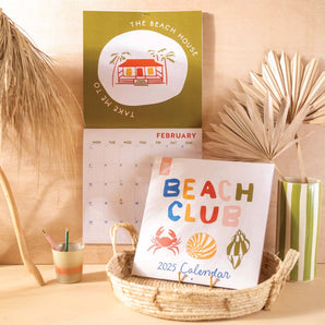 SALE - Beach Club 2025 Wall Calendar By Good Tuesday