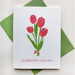 SALE - Brighten Your Day Tulip Card By Steel Petal Press