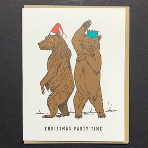 Christmas Grizzly Bears Card By Porchlight Press