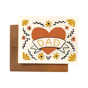 SALE - Dad Banner Heart Card By Rani Ban