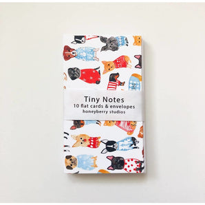 Dogs in Sweaters Tiny Notes 10 Pack By Honeyberry Studios