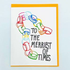 Merriest Of Times Card By Cosmic Peace Studio