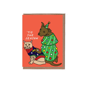 Pet Ugly Sweater Card By La Familia Green