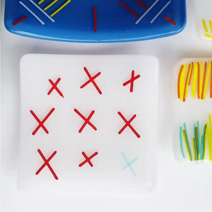 SALE - Red & White Kisses Dish (various sizes)