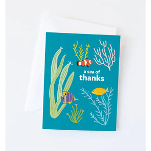 SALE - Sea of Thanks Card By Graphic Anthology