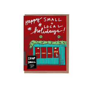 SALE - Small & Local Holiday Card By La Familia Green