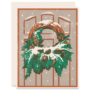 Snowy Wreath Card By Heartell Press