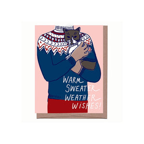 Sweater Weather Holiday Card By La Familia Green