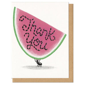SALE - Thank You Watermelon Card By Frog & Toad Press