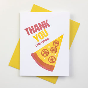 SALE - Thanks Pizza Card By Inkwell Originals