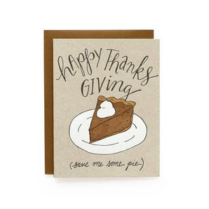 SALE - Thanksgiving Pie Card By Wild Ink Press