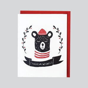 Warm Wishes Bear Card By folio press & paperie