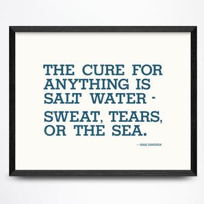 Salt Water Quote 16x20 Poster By Inkwell Originals