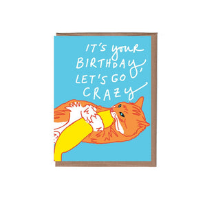 Scratch & Sniff Catnip Birthday Card By La Familia Green