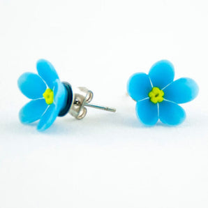 Sculpted Forget-Me-Not Stud Earrings By Yuliia Khovbosha