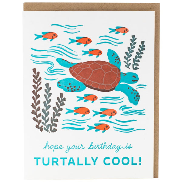 Sea Turtle Birthday Card By Smudge Ink