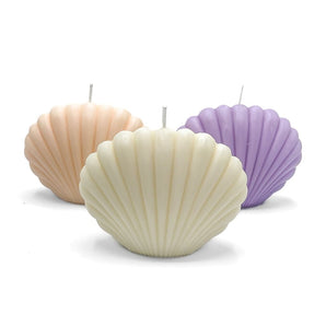 Seashell Soy Wax Candle (various colours) By Bizarre Wicks