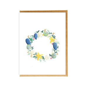 Seashore Wreath Card By Creative Nature Studio