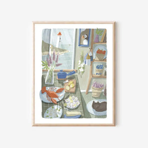 Seaside Cottage Kitchen 8x10 Print By Julep and Trubbs