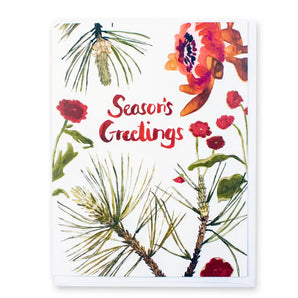 Season’s Greetings Botanicals Card By Briana Corr Scott