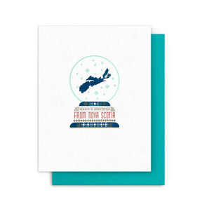 Season’s Greetings From Nova Scotia Snowglobe Card