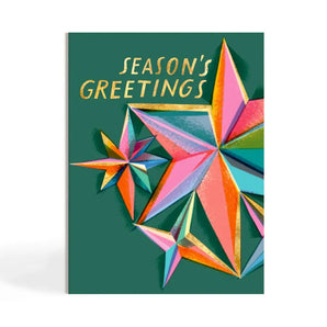Season’s Greetings Star Foil Card Set (15) By Halfpenny
