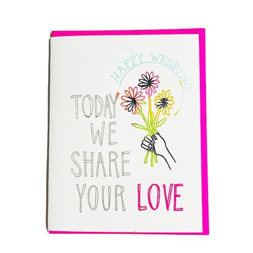 Share Your Love Wedding Card By Cosmic Peace Studio