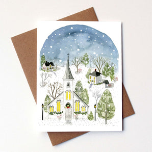 Silent Night Card By Kat Frick Miller Art